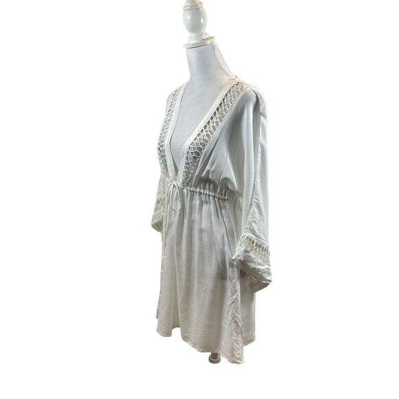 Brand new without Tags Raviya Brand White Bell Sleeve Swim Cover Up Size Small - Picture 1 of 10